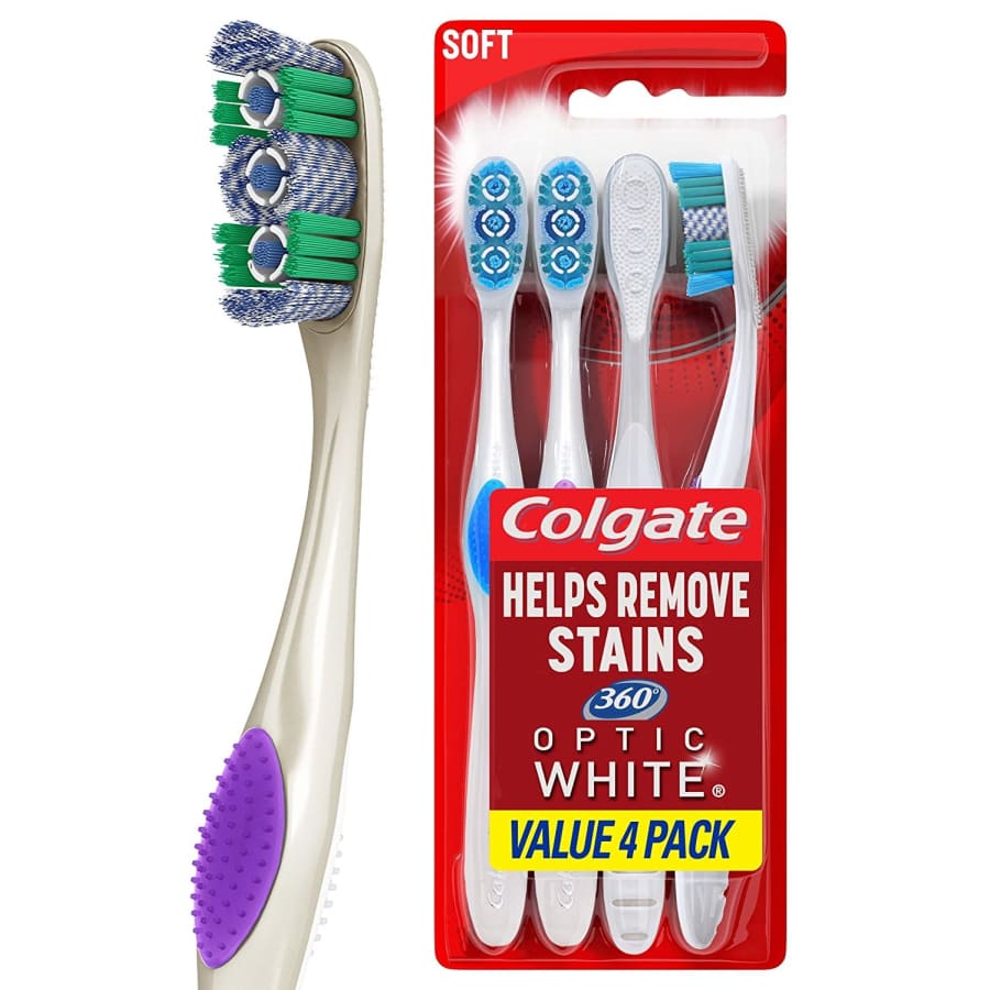 Colgate 360 Optic White Toothbrush 4-Pack for $10 Colgate 360 Optic White Toothbrush 4-Pack for $10