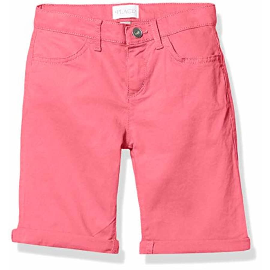 The Children's Place Girls' Slim Solid Skimmer Shorts, Cupcake, 16S for $21