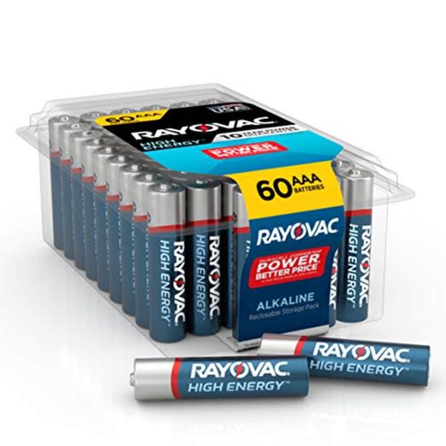 Rayovac AAA Batteries, Alkaline Triple A Batteries (60 Battery Count) for $22 Rayovac AAA Batteries, Alkaline Triple A Batteries (60 Battery Count) for $22