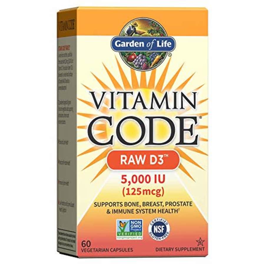 Garden of Life Vitamin D, Vitamin Code Raw D3, Vitamin D 5,000 IU, Raw Whole Food Vitamin D for $27