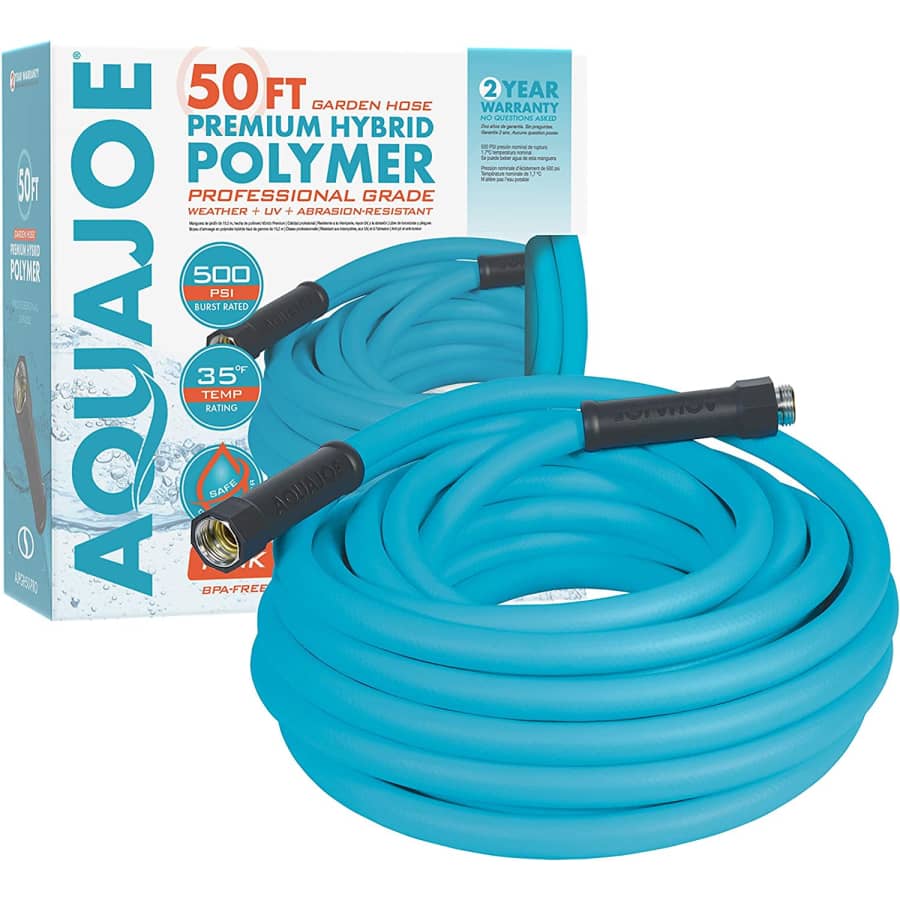 Aqua Joe HybridFLEX 50-Foot Professional-Grade Kink-Free Garden Hose for $24 Aqua Joe HybridFLEX 50-Foot Professional-Grade Kink-Free Garden Hose for $24
