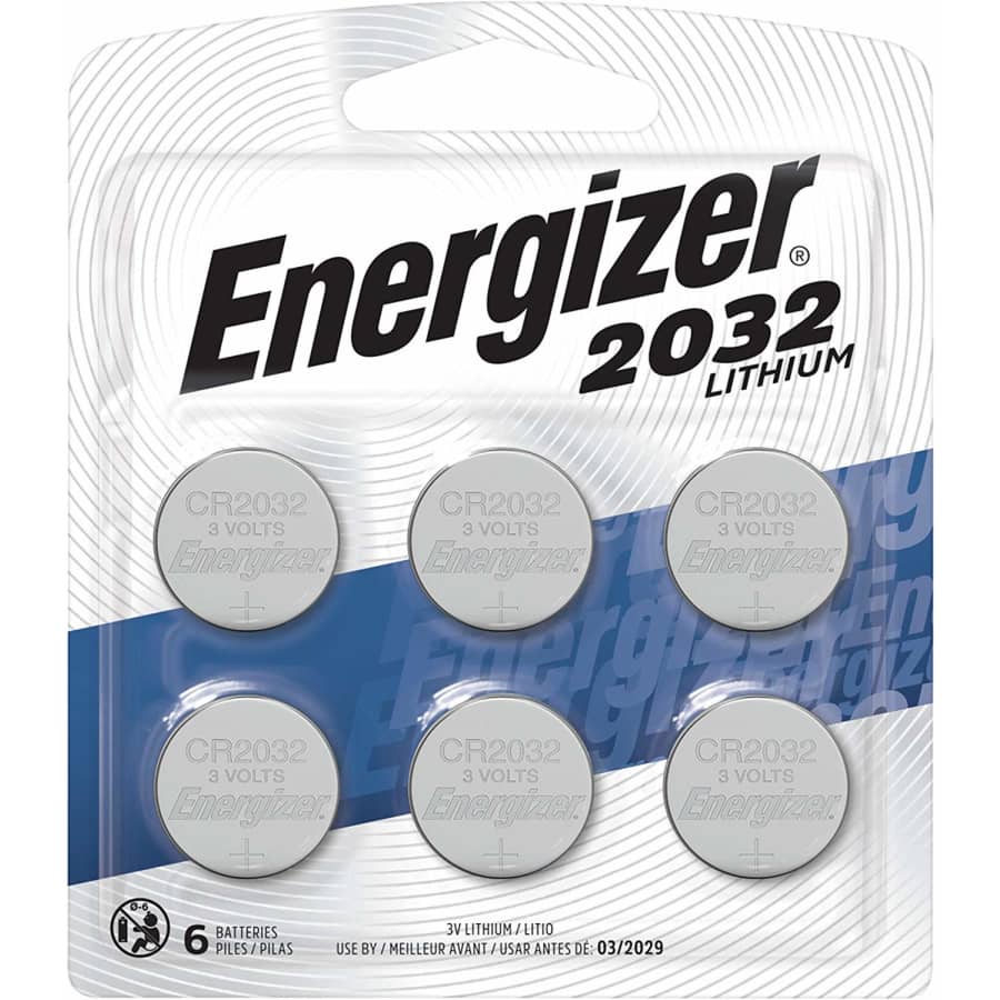 Energizer 2032 3V Lithium Coin Battery 6-Pack for $8