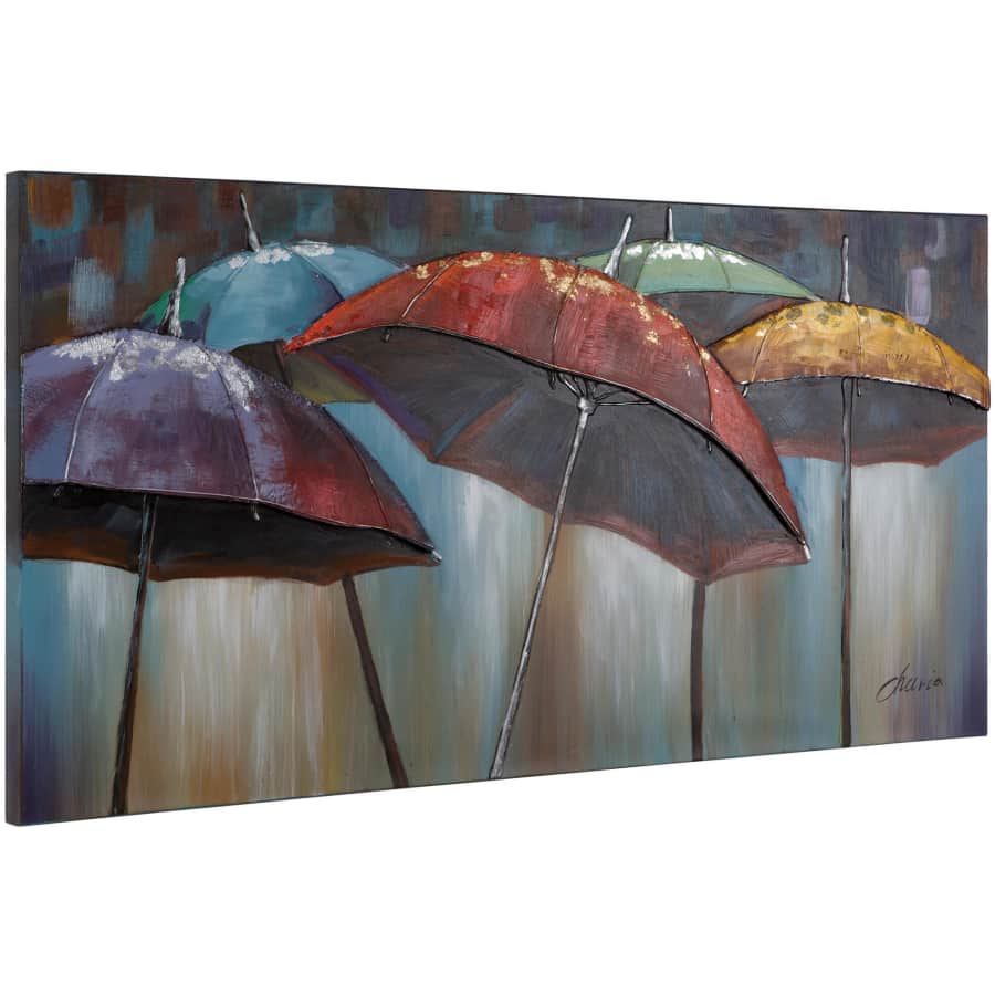 Yosemite Home Decor "Umbrellas" 28" x 55" Canvas Wall Art for $112