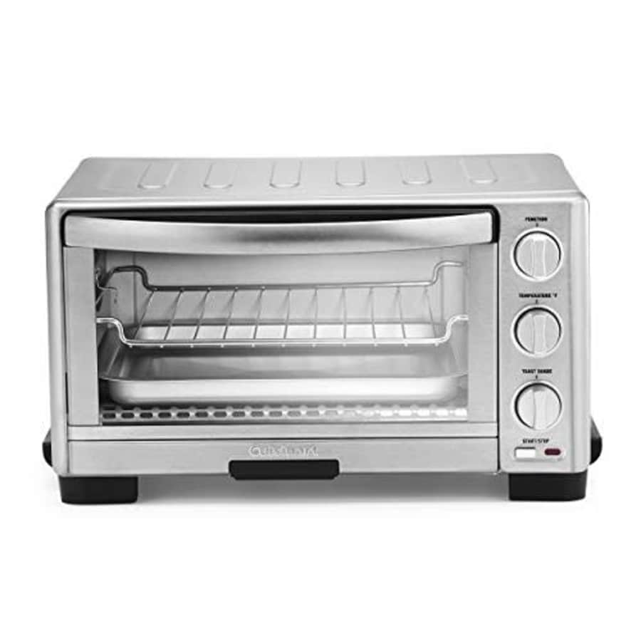 Cuisinart TOB-1010 Toaster Oven Broiler, 11.77" x 15.86" x 7.87", Silver (Renewed) for $50 Cuisinart TOB-1010 Toaster Oven Broiler, 11.77" x 15.86" x 7.87", Silver (Renewed) for $50