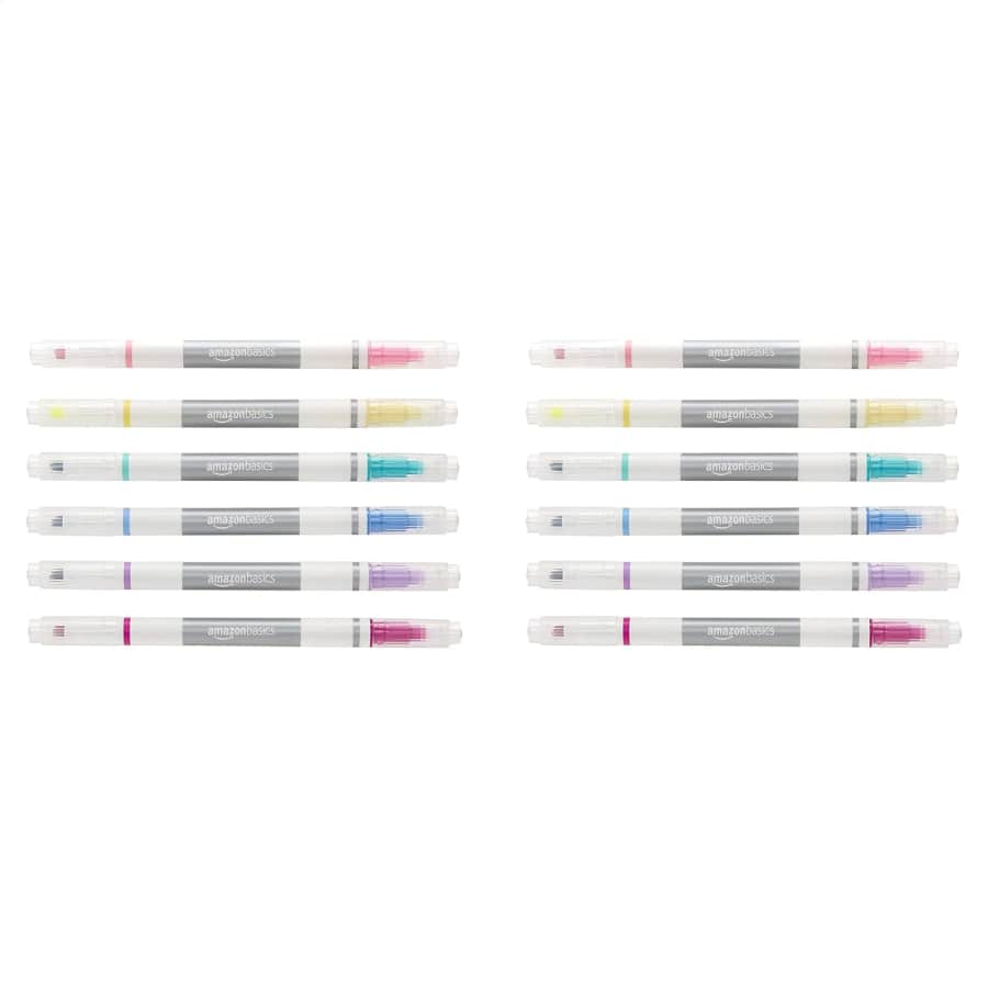 Amazon Basics Erasable Highlighters 12-Pack for $4.63 via Sub. & Save