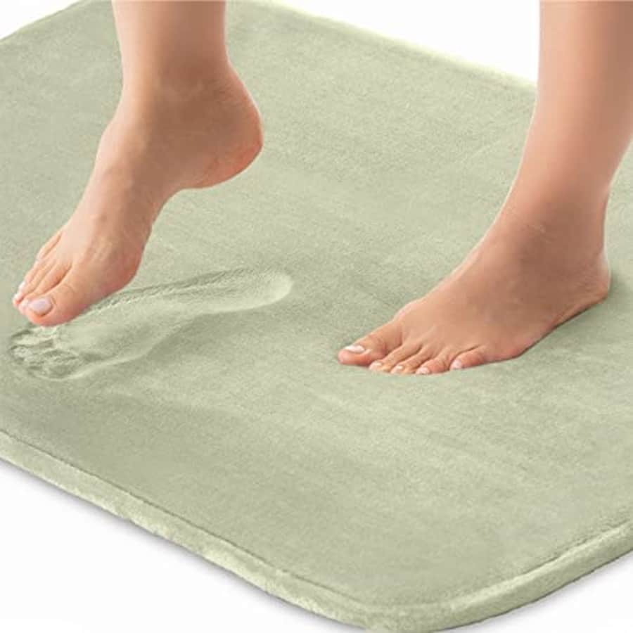Gorilla Grip Thick Memory Foam Bath Rugs, Soft Absorbent Velvet Bathroom Mats, Durable Dots on for $22