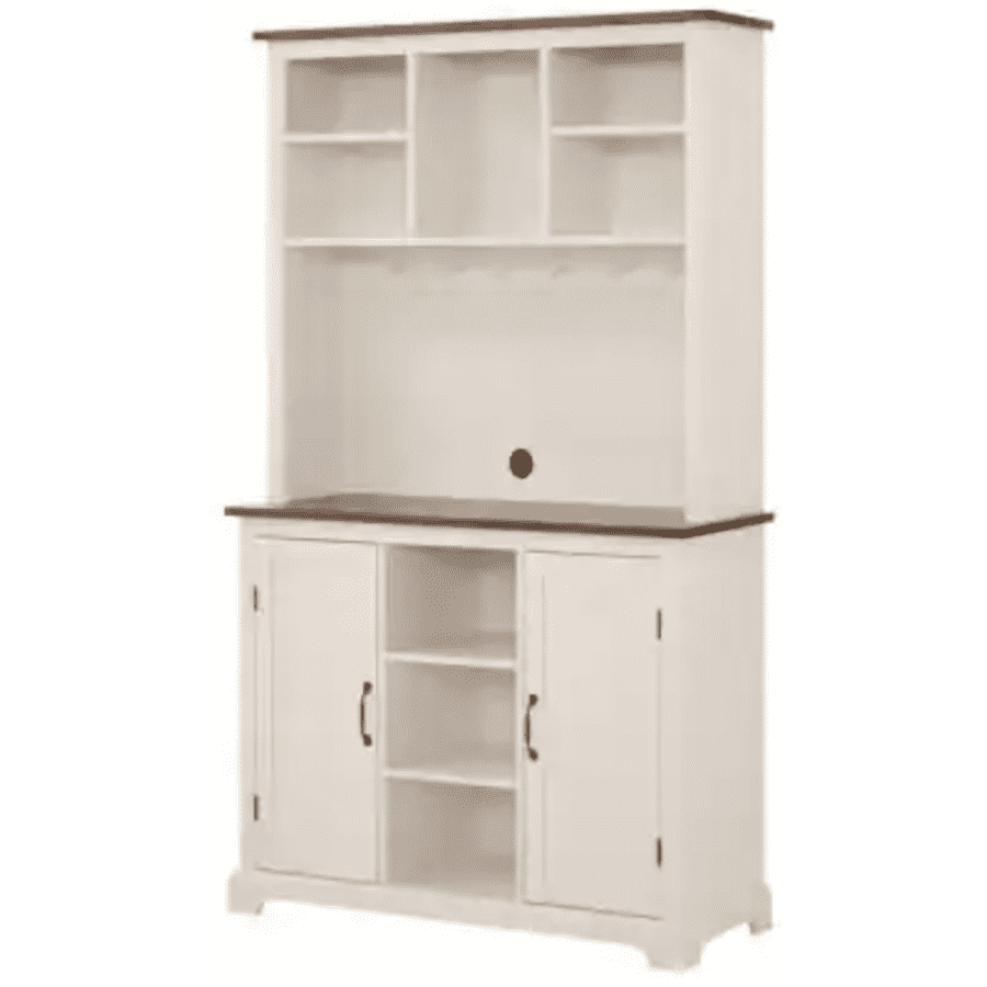StyleWell Bainport 72" Wood Farmhouse Buffet Cabinet w/ Hutch for $290