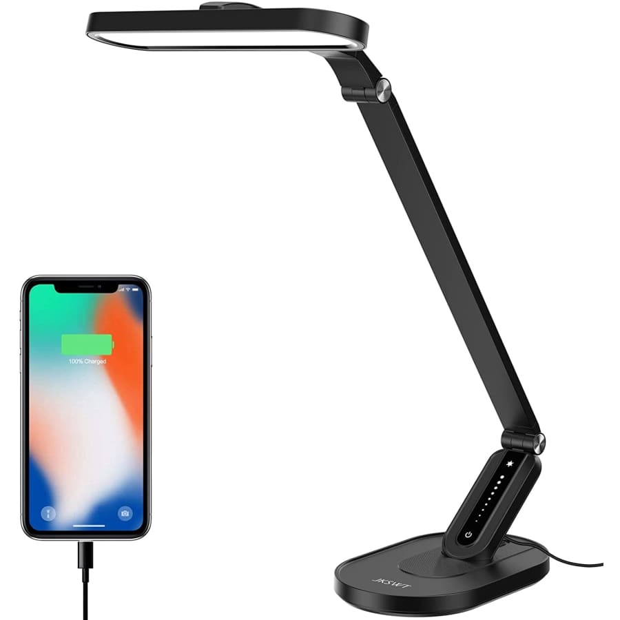 Jkswt 10W LED Desk Lamp w/ Charging Port for $15