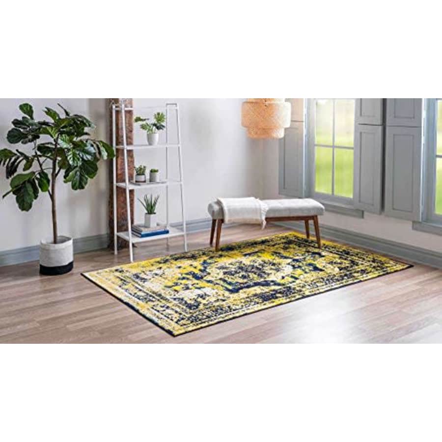 Unique Loom Sofia Collection Traditional Vintage Navy Blue Area Rug (7' 0 x 10' 0) for $71