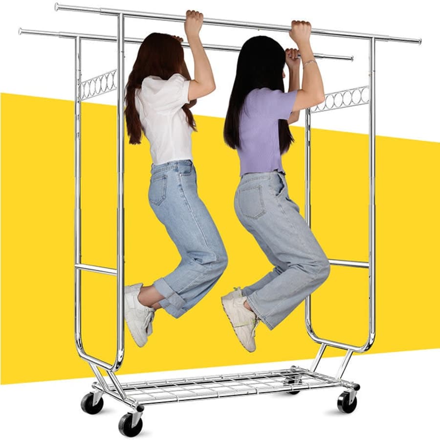 Raybee 600-lb. Commercial Clothing Rack for $106 Raybee 600-lb. Commercial Clothing Rack for $106