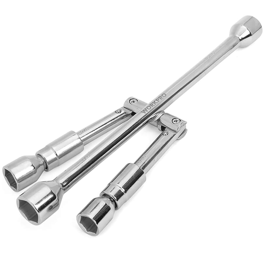 WorkPro 14" Universal Folding Lug Wrench for $17