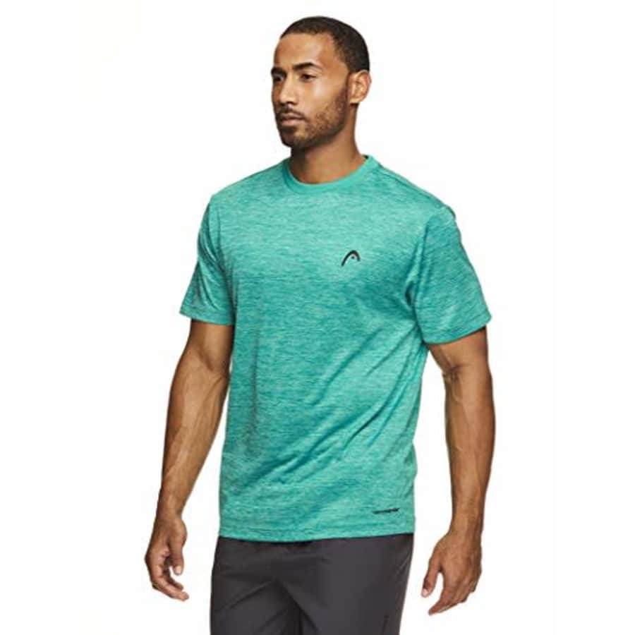 HEAD Men's Hypertek Crewneck Gym Tennis & Workout T-Shirt - Short Sleeve Activewear Top - New York for $27