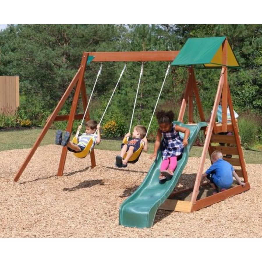 KidKraft Sunview II Wooden Outdoor Swing Set for $320 KidKraft Sunview II Wooden Outdoor Swing Set for $320