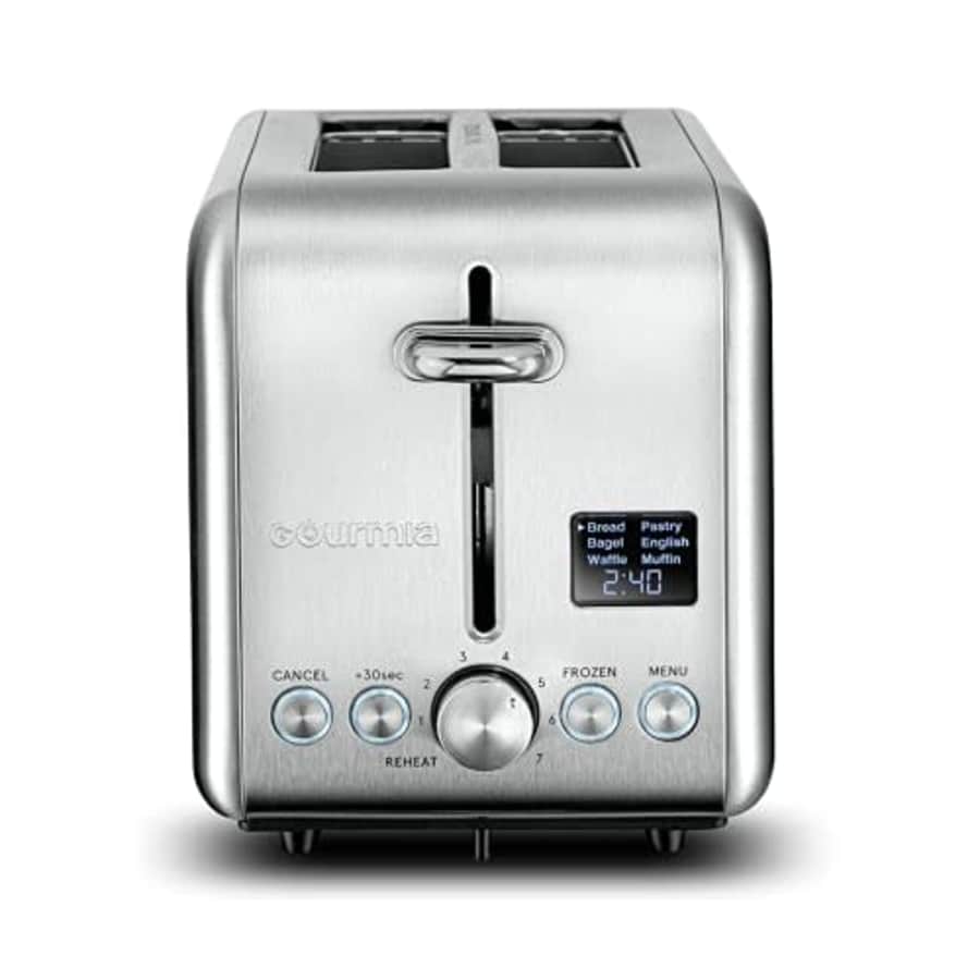Gourmia GDT2445 - Multi-Function Digital Toaster with 5 Toast Functions Include Waffle, English for $45