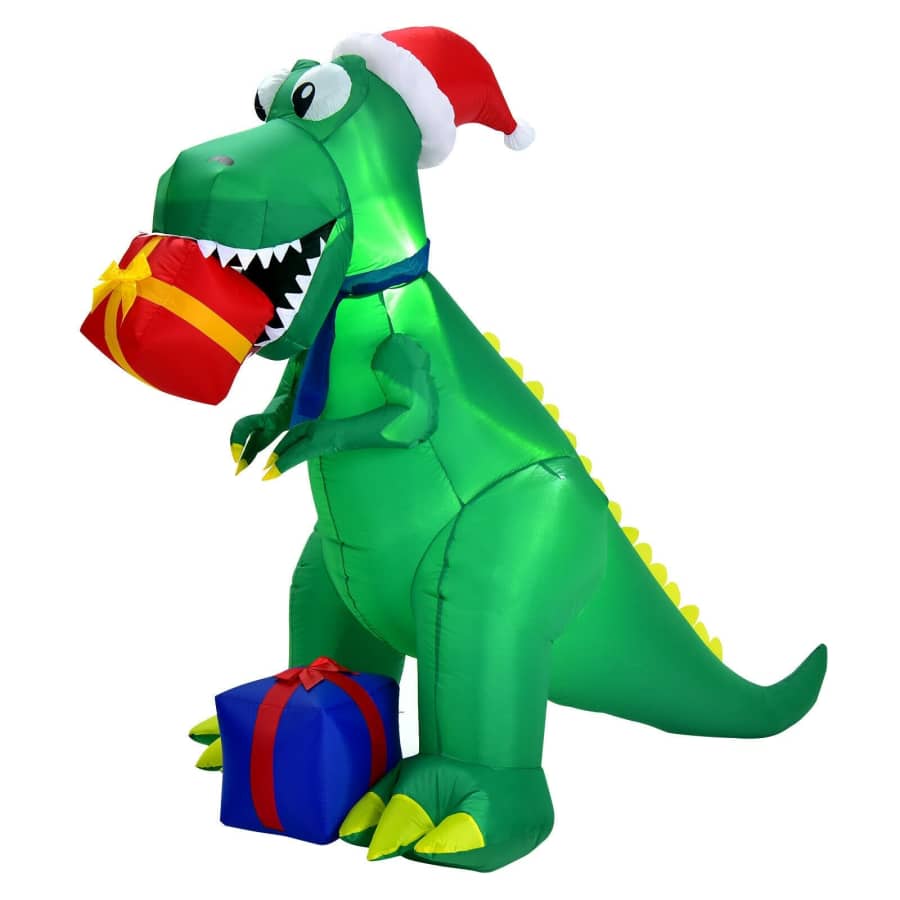 Costway 6-Foot Christmas Inflatable Dinosaur for $45