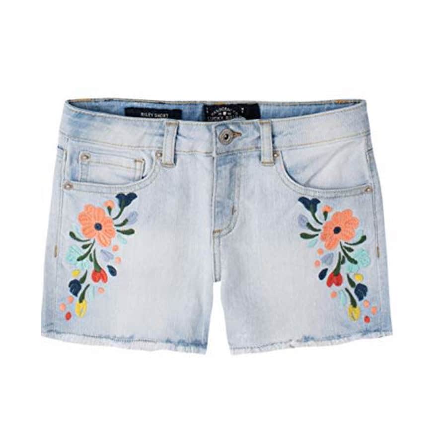 Lucky Brand Girls' Fashion Denim Shorts, Penny Bella Wash, 16 Big Kids for $28