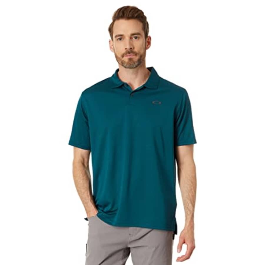 Oakley Men's Icon Tn Protect Rc Polo, Oil Blue, L for $28