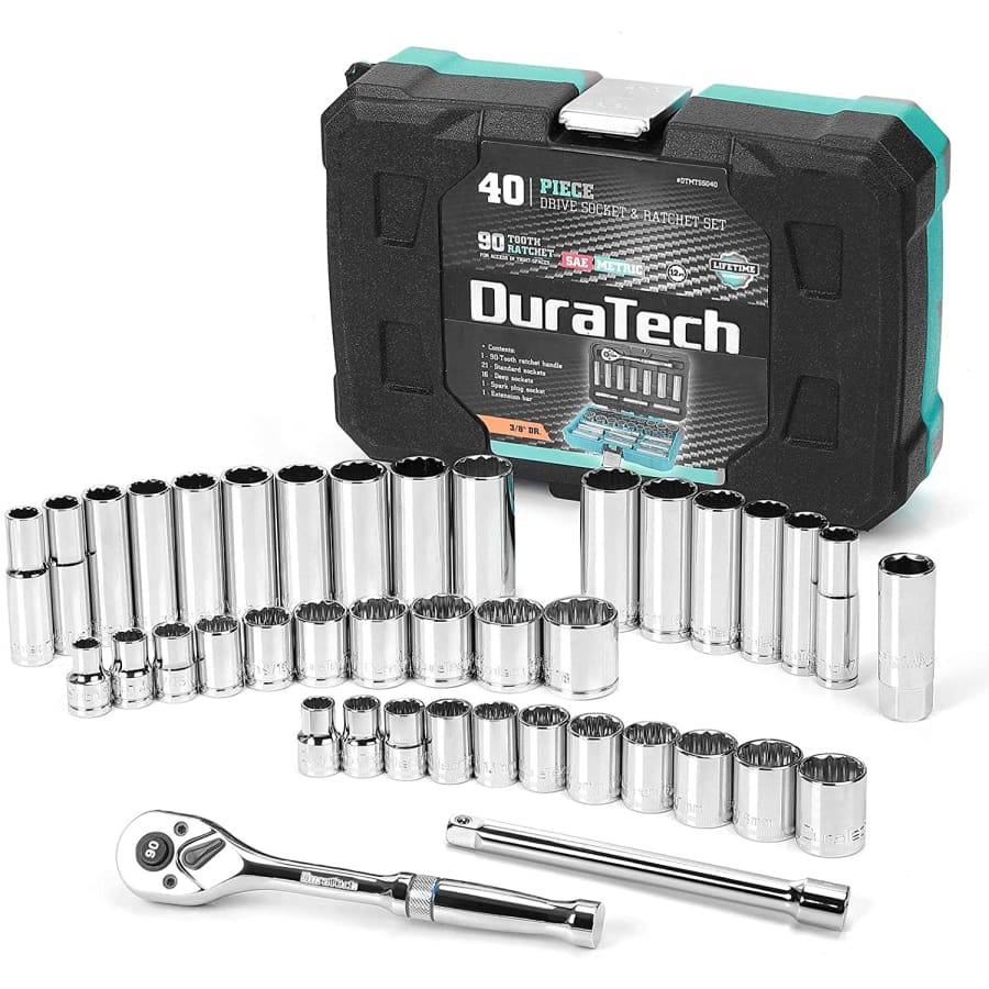 Duratech 3/8" Drive Socket Set, 40-Piece Tool Set for $39 Duratech 3/8" Drive Socket Set, 40-Piece Tool Set for $39