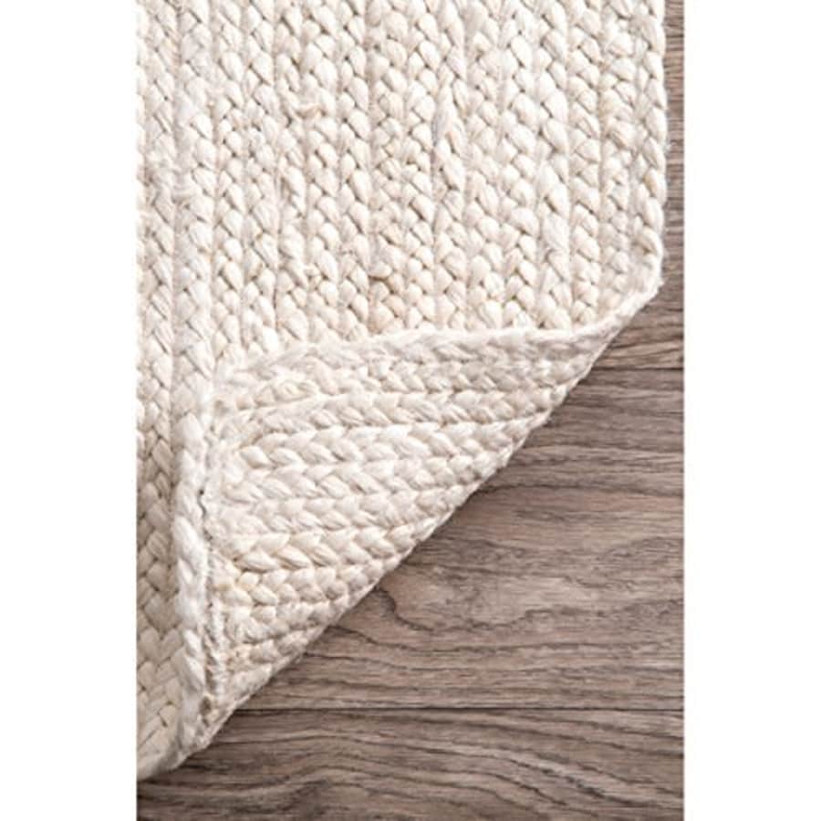 nuLOOM Rigo Hand Woven Jute Area Rug, 3' x 5' Oval, Off-white for $50 nuLOOM Rigo Hand Woven Jute Area Rug, 3' x 5' Oval, Off-white for $50