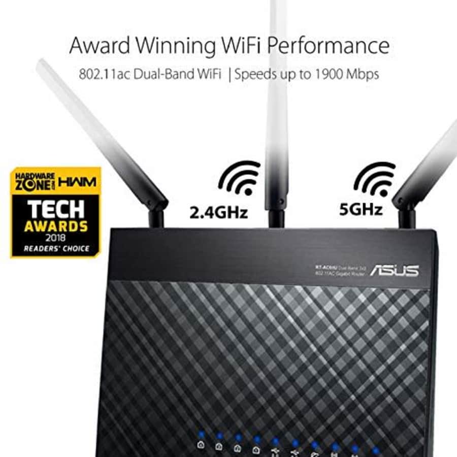 Asus AC1900 Dual Band Gigabit WiFi Router with MU-Mimo, Aimesh for Mesh WIFI System, Aiprotection for $130