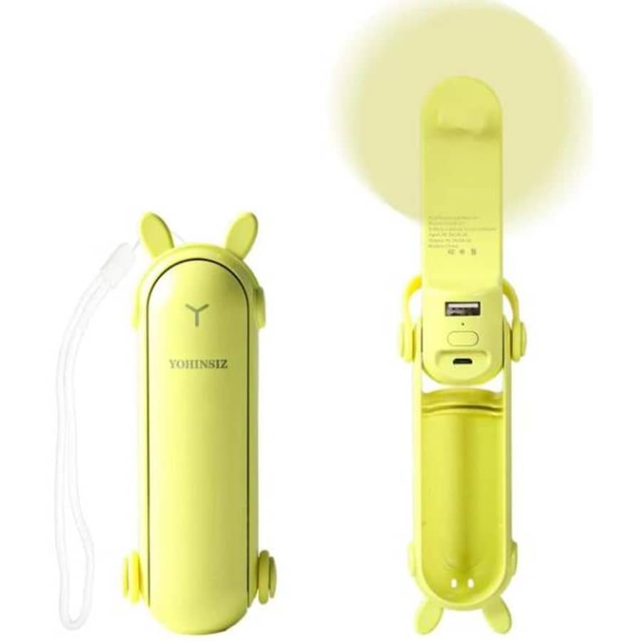 Handheld Mini Fan w/ Power Bank & Flashlight for $10