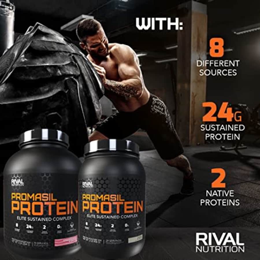 Rivalus Promasil Protein Powder Blend, Strawberry, 2 Pound for $50
