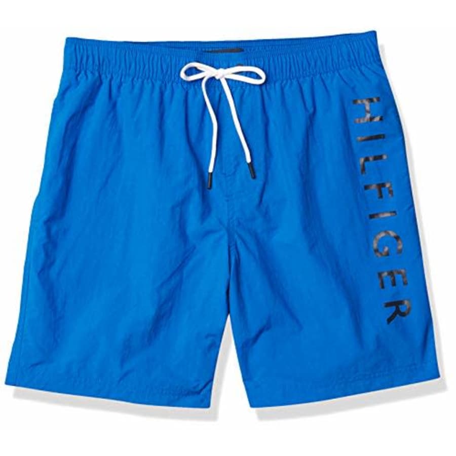 Tommy Hilfiger Men's 7" Swim Trunks, Dynamic Blue, XL for $40