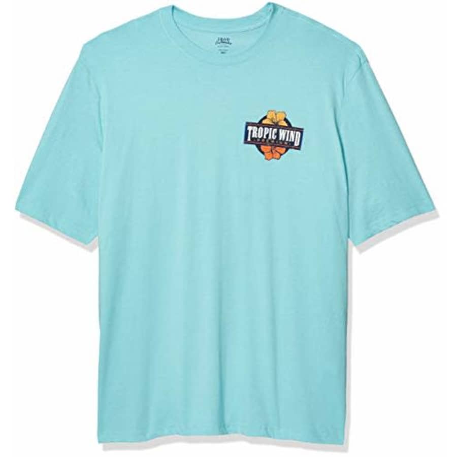 IZOD Men's Big & Tall Big Short Sleeve Graphic T-Shirt, Angel Blue, X-Large Tall for $32