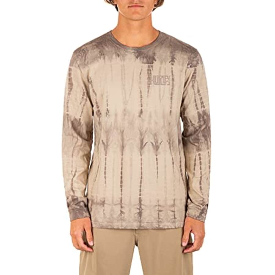 Hurley Men's Everyday Washed Long Sleeve T-Shirt, Khaki, XX-Large for $40