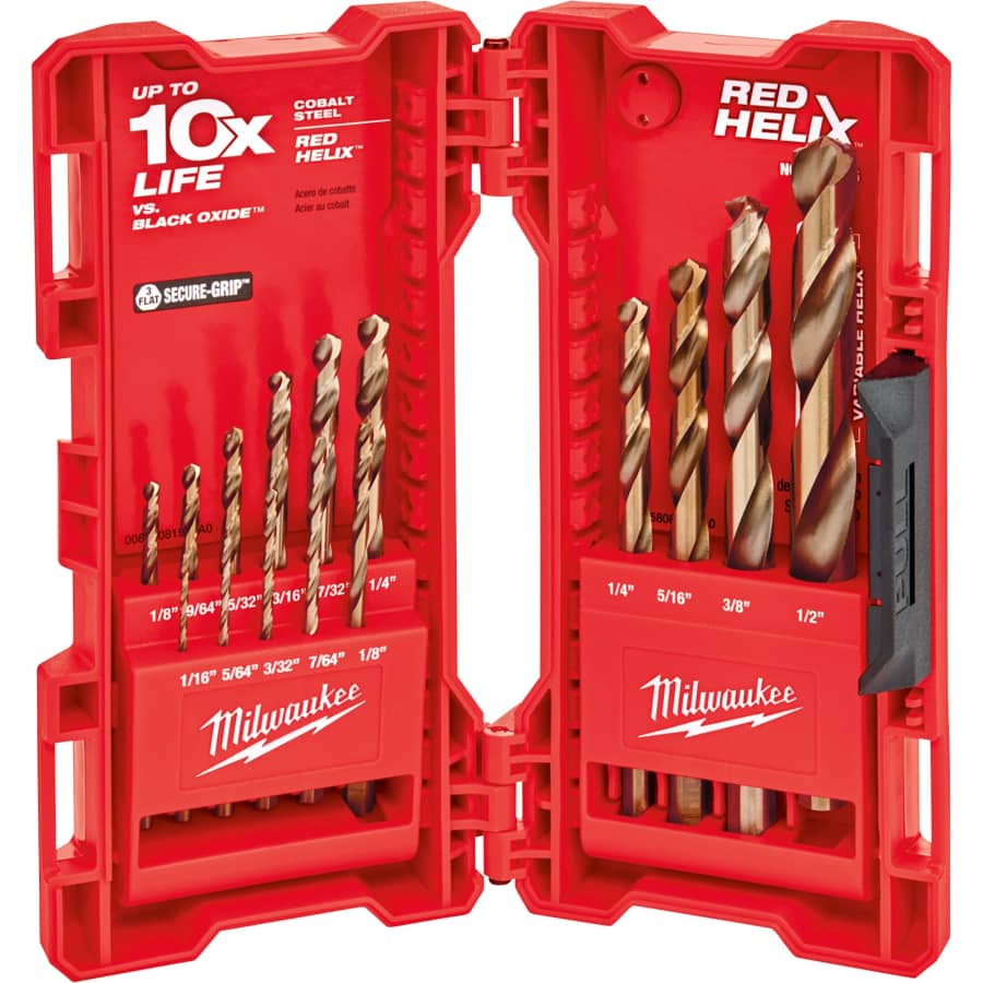 Milwaukee Cobalt Red Helix 15-Piece Drill Bit Set for $30
