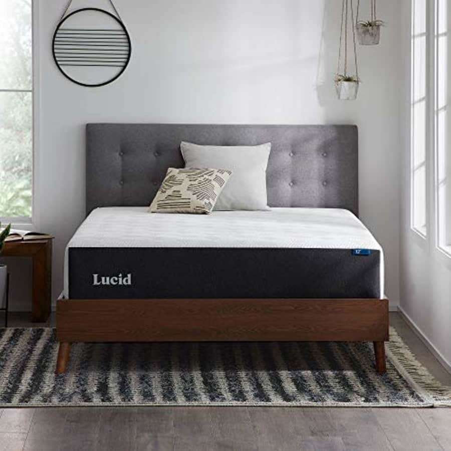 LUCID 12 Inch Memory Foam Mattress - Plush Feel - Memory Foam Infused with Bamboo Charcoal - Gel for $380