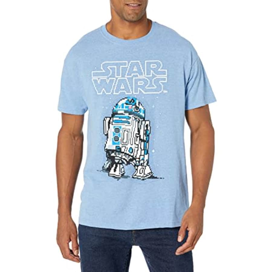 Star Wars Men's Sixteen Bit R2D2 T-Shirt, Royal Blue Heather, Small for $20