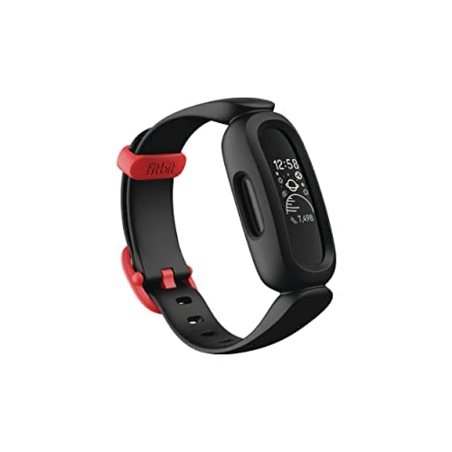 Fitbit Fitbit Fitbit Fitness Tracker Ace 3 for Kids 8 Days Battery Life Black x Sport Red for $56