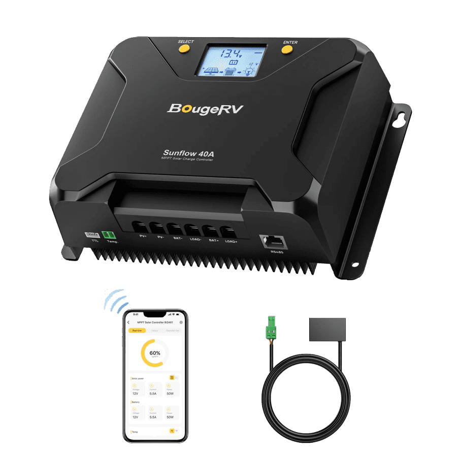 BougeRV 40A MPPT Solar Charge Controller for $100 BougeRV 40A MPPT Solar Charge Controller for $100