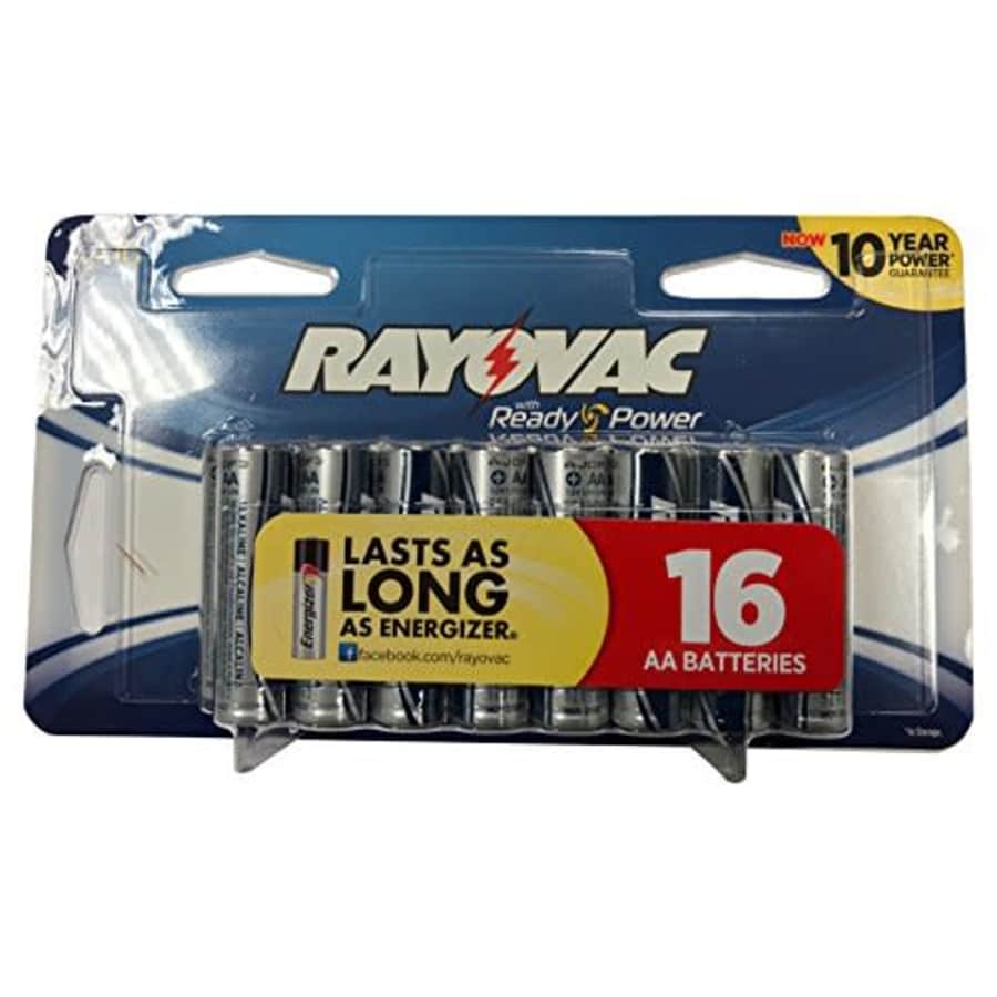 Rayovac 16 Pack Aa Batteries E-E51782 16 Pack Aa Batteries for $13