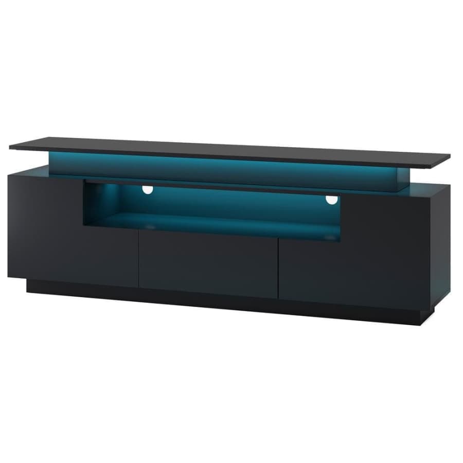 Harper & Bright Designs 67" TV Stand w/ Cabinets, LED Lights for $228 Harper & Bright Designs 67" TV Stand w/ Cabinets, LED Lights for $228