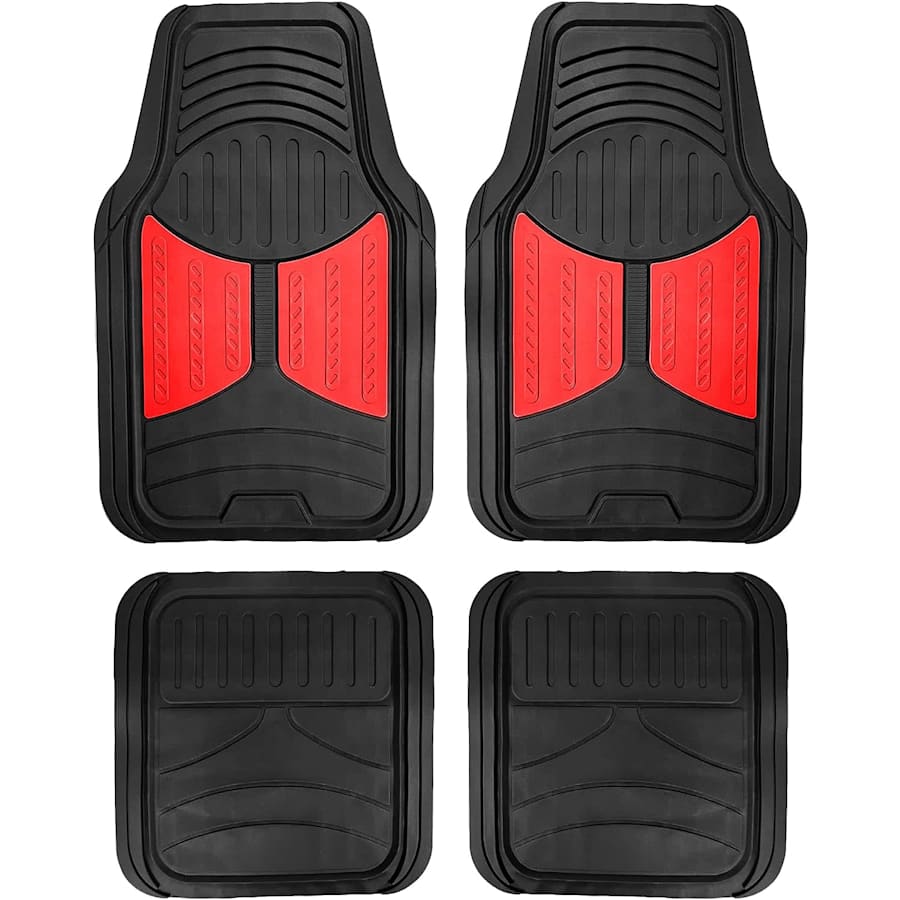 FH Group Full Set Trimmable Rubber Floor Mats for $32