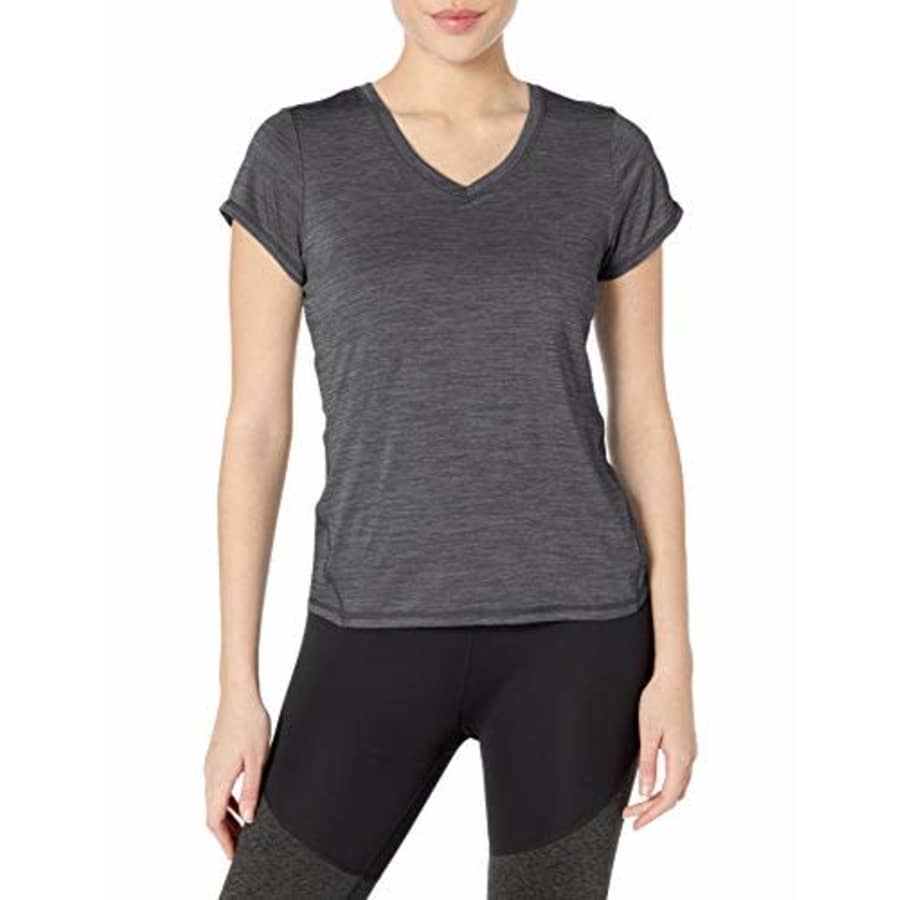 HEAD Women's Short Sleeve Workout T-Shirt - Performance Tennis Activewear Top, Emily Medium Grey for $23