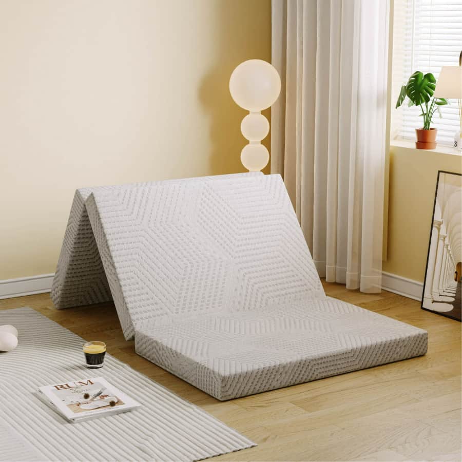 4" Tri-Folding Memory Foam Mattress for $54