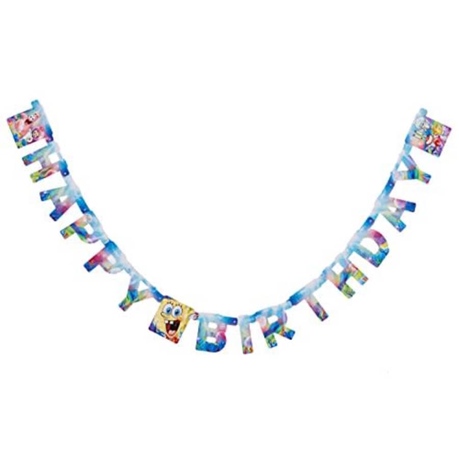 American Greetings SpongeBob SquarePants Birthday Party Banner, Party Supplies Novelty for $25 American Greetings SpongeBob SquarePants Birthday Party Banner, Party Supplies Novelty for $25