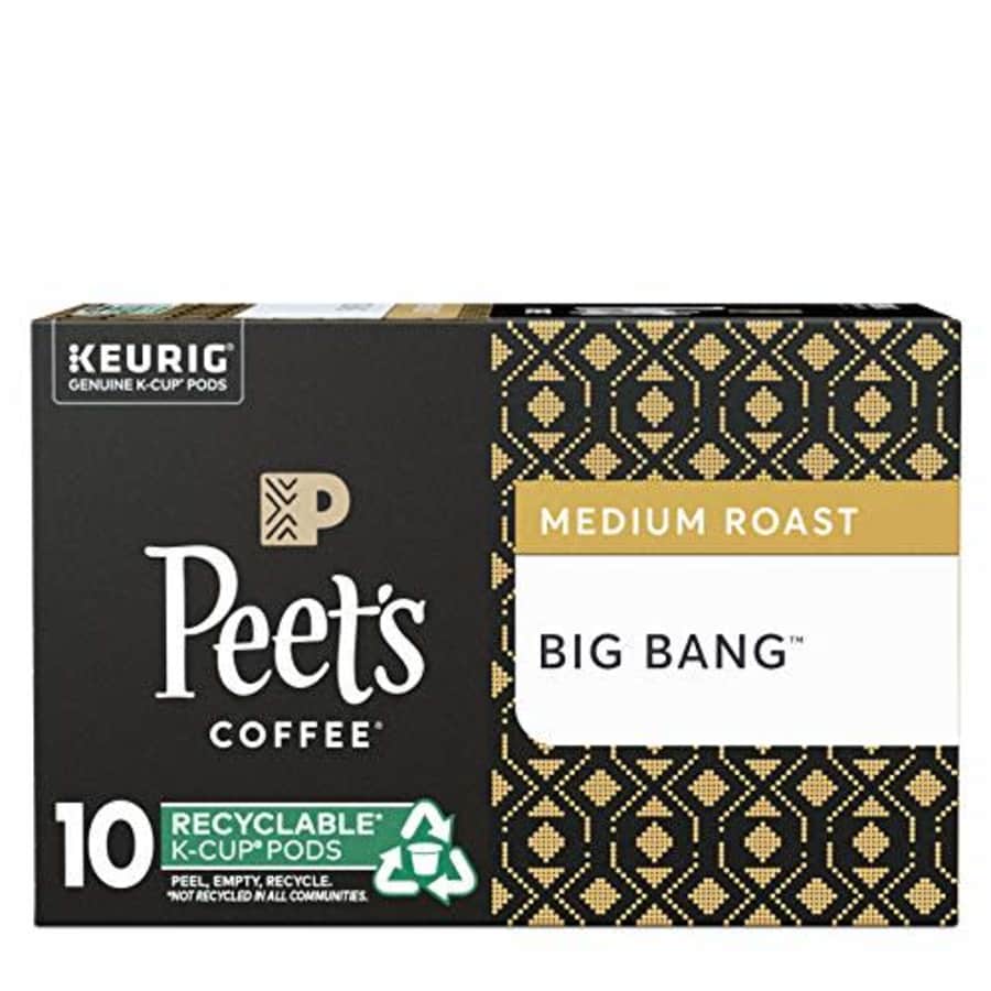 Peet's Coffee K Cup Pack Big Bang, Medium Roast Coffee, 10 ct for $19 Peet's Coffee K Cup Pack Big Bang, Medium Roast Coffee, 10 ct for $19