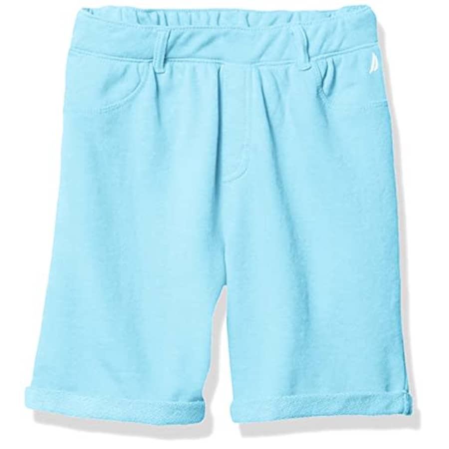 Nautica Girls' Solid Woven Short, Aqua Wave, 6 for $17