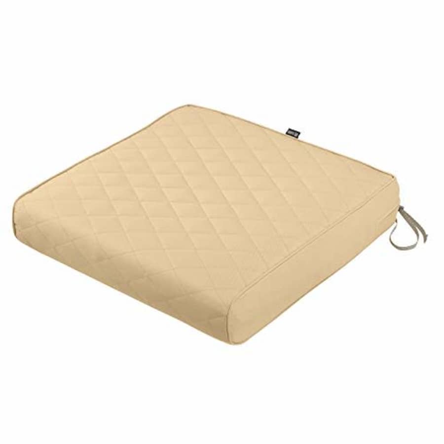 Classic Accessories Montlake Water-Resistant 25 x 25 x 5 Inch Square Outdoor Quilted Seat Cushion, for $54