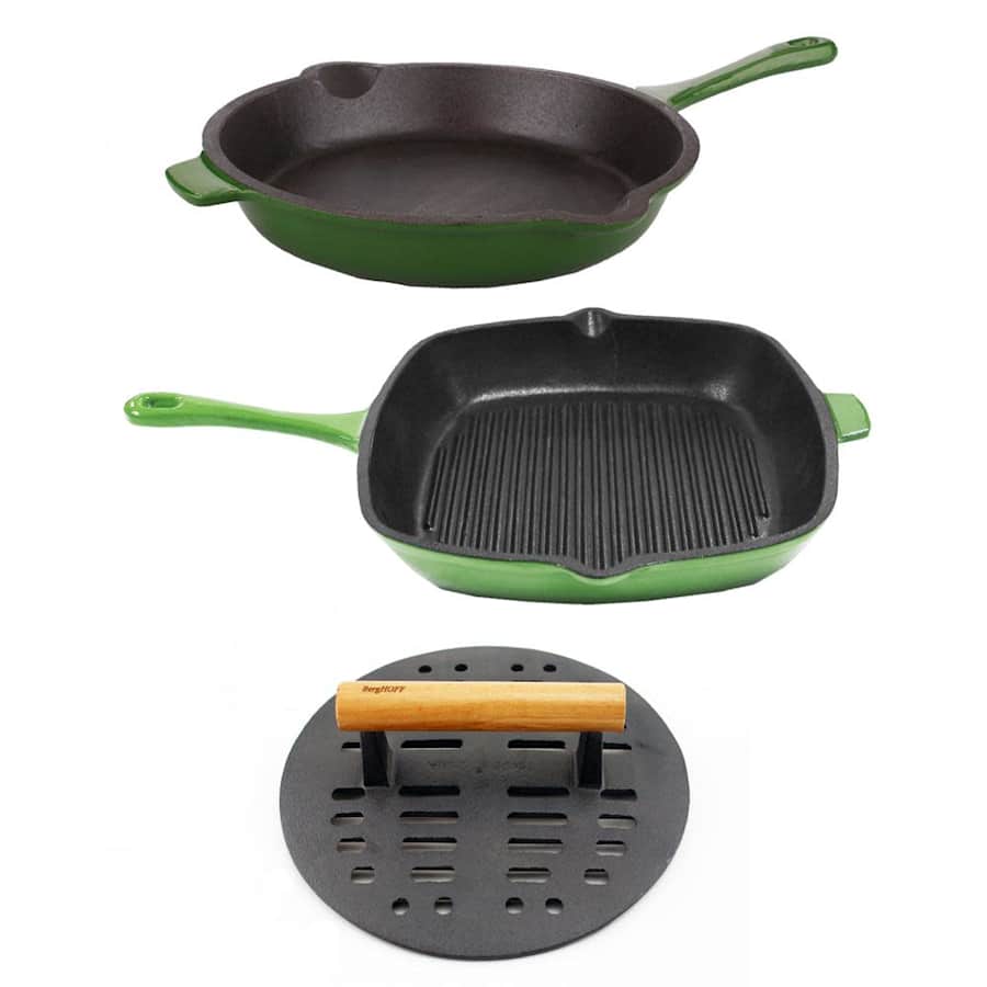 BergHOFF Neo 3-Piece Cast Iron Cookware Set for $90