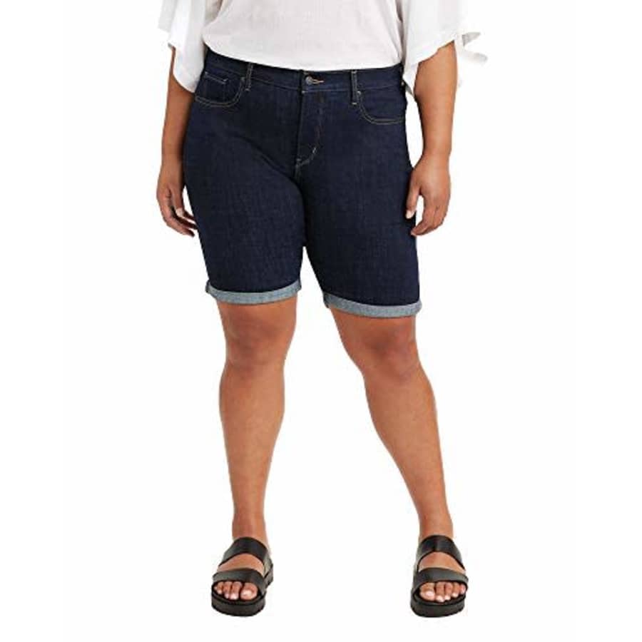Levi's Women's Plus-Size Shaping Bermuda Shorts, Royal Rinse - Dark Indigo, 40 (US 20) for $30