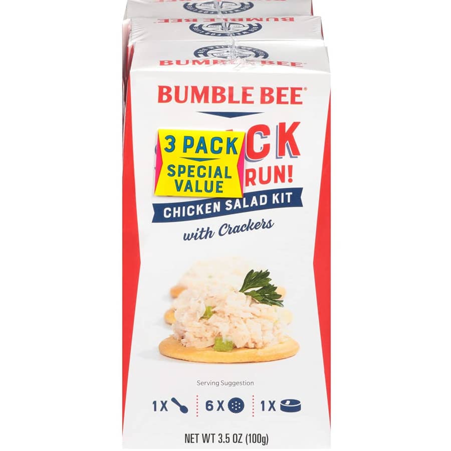 Bumble Bee Snack on the Run Chicken Salad Kit w/ Crackers 3-Pack for $5