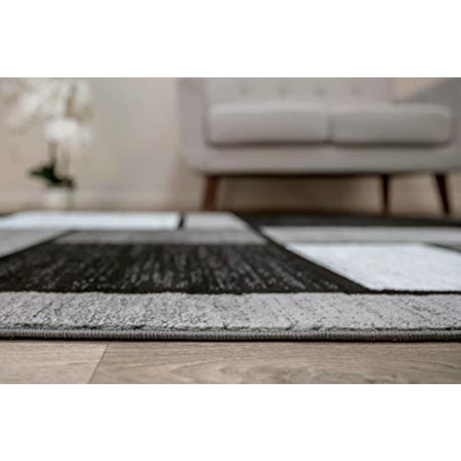 Rugshop Contemporary Modern Boxes for Home Office,Living Room,Bedroom,Kitchen Non Shedding Area Rug for $41