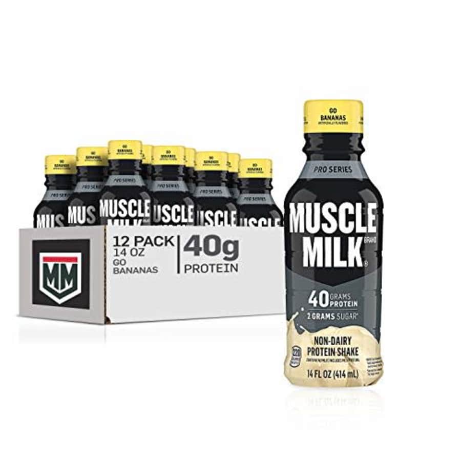 Muscle Milk Pro Series Protein Shake, Go Bananas, 32g Protein, 14 Fl Oz, 12 Pack for $107 Muscle Milk Pro Series Protein Shake, Go Bananas, 32g Protein, 14 Fl Oz, 12 Pack for $107
