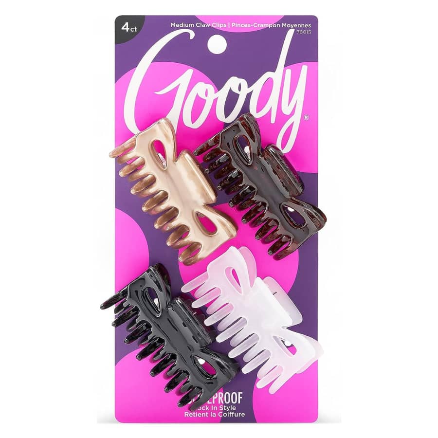 Goody Classics Medium Claw Clips 4-Pack for $2