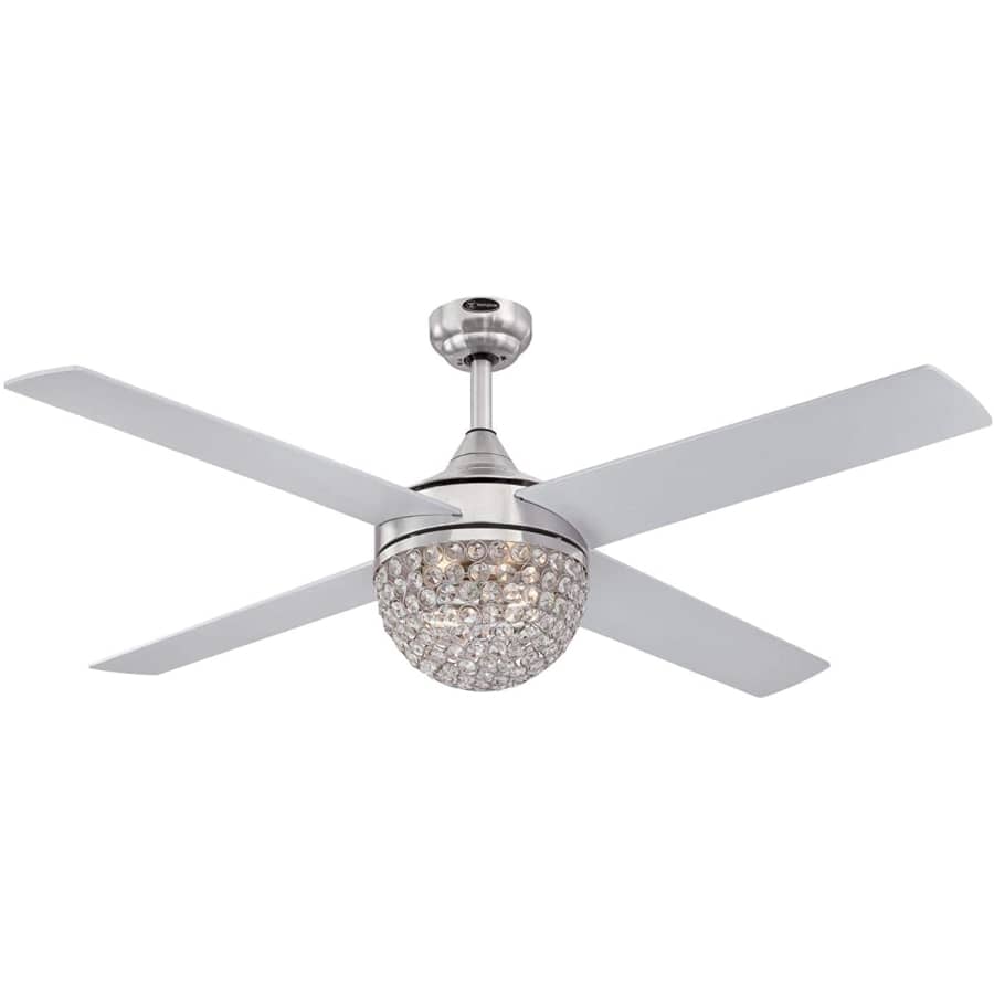 Westinghouse Kelcie 52" Ceiling Fan w/ Crystal Jewel Shade for $184 Westinghouse Kelcie 52" Ceiling Fan w/ Crystal Jewel Shade for $184